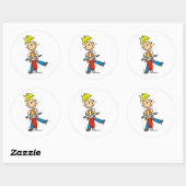 Bouwarbeider met Jack Hammer Stickers (Vel)