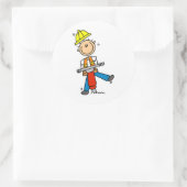 Bouwarbeider met Jack Hammer Stickers (Tas)