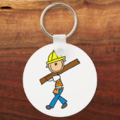 Bouwarbeider met luber sleutelhanger (Voorkant)