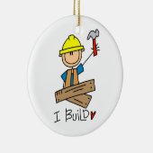 Bouwarbeiders I bouwt T-shirts en geschenken Keramisch Ornament (Rechts)