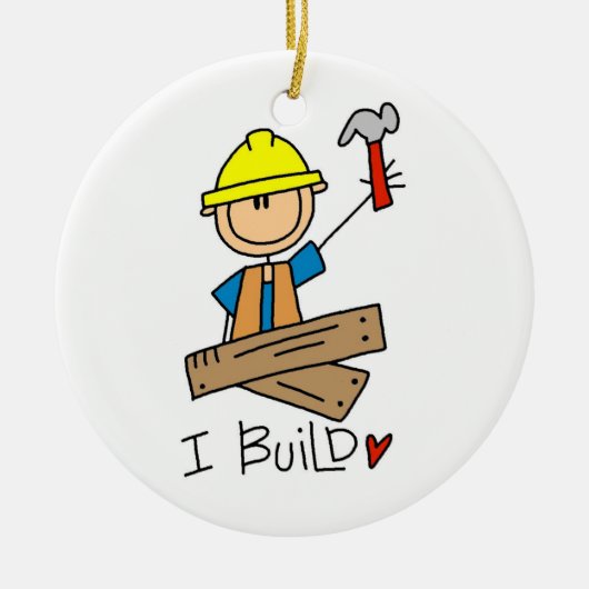 Bouwarbeiders I bouwt T-shirts en geschenken Keramisch Ornament (Voorkant)
