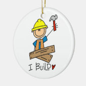 Bouwarbeiders I bouwt T-shirts en geschenken Keramisch Ornament (Links)