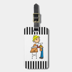 Bouwarbeiders Zagen Lumber Gifts Bagagelabel