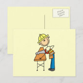 Bouwarbeiders Zagen Lumber Gifts Briefkaart (Voorkant / Achterkant)