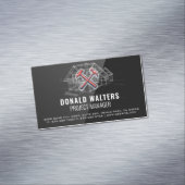 Bouwarchitect | Blauwdrukken | Hoge glansgraad Magnetisch Visitekaartje (Voorbeeld)