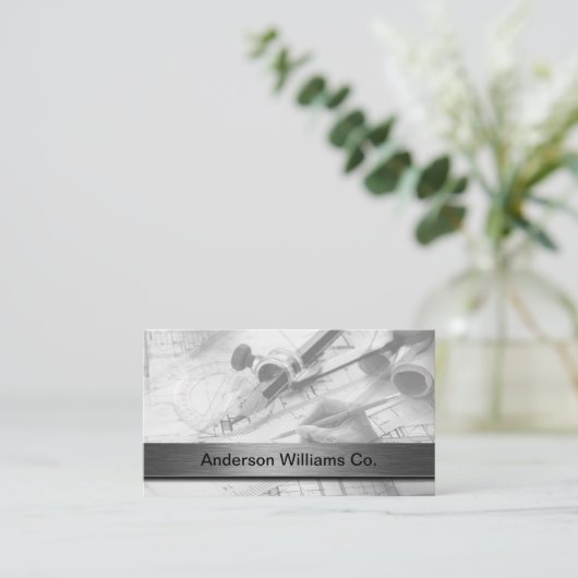 Bouwarchitect Visitekaartjes (Staand voorkant)