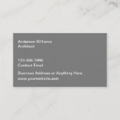 Bouwarchitect Visitekaartjes (Achterkant)