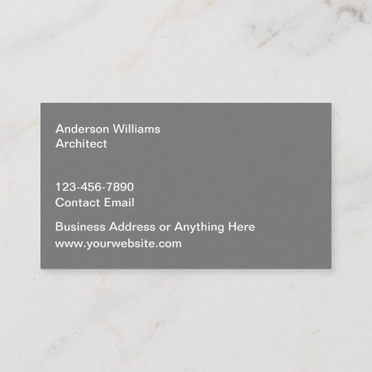 Bouwarchitect Visitekaartjes (Achterkant)