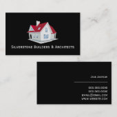 Bouwarchitecten van algemene contractanten visitekaartje (Voorkant / Achterkant)