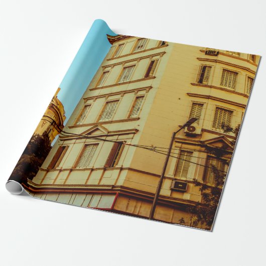 bouwarchitectuur, gebouw, kit cadeaupapier (Uitgerold)