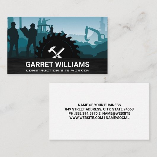 Bouwbaan | Bouwgereedschap Visitekaartje (Voorkant / Achterkant)