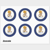 Bouwbaby Shower Favor Sticker voor jongen (Vel)