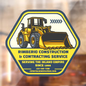 Bouwbedrijf aanpassen generieke aanneming raamsticker (Vel 2)