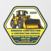 Bouwbedrijf aanpassen generieke aanneming raamsticker (Vel)