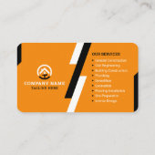 Bouwbedrijf, algemene bouw, Logo Visitekaartje (Achterkant)