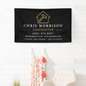 Bouwbedrijf Black Gold Banner (Insitu)