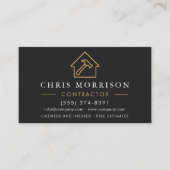 Bouwbedrijf Black Gold Luxury QR Code Visitekaartje (Voorkant)