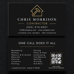 Bouwbedrijf Black Gold QR-code Visitekaartje