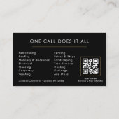 Bouwbedrijf Black Gold QR-code Visitekaartje (Achterkant)