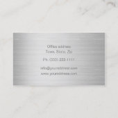 Bouwbedrijf bouwt metaalontwerpkaart visitekaartje (Achterkant)