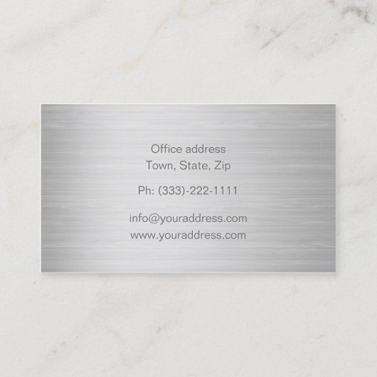 Bouwbedrijf bouwt metaalontwerpkaart visitekaartje (Achterkant)