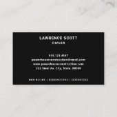 Bouwbedrijf Brick Pattern Black Visitekaartje (Achterkant)