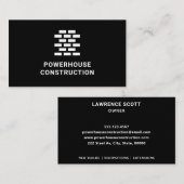 Bouwbedrijf Brick Pattern Black Visitekaartje (Voorkant / Achterkant)