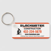 Bouwbedrijf Commercieel en residentieel Sleutelhanger (Achterkant)