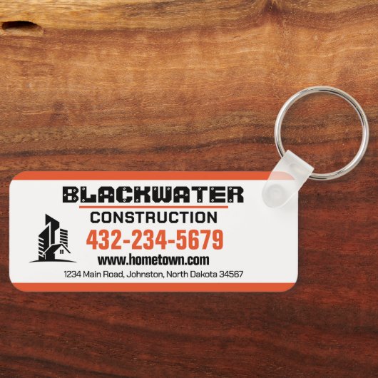 Bouwbedrijf Commercieel en residentieel Sleutelhanger (Voorkant)