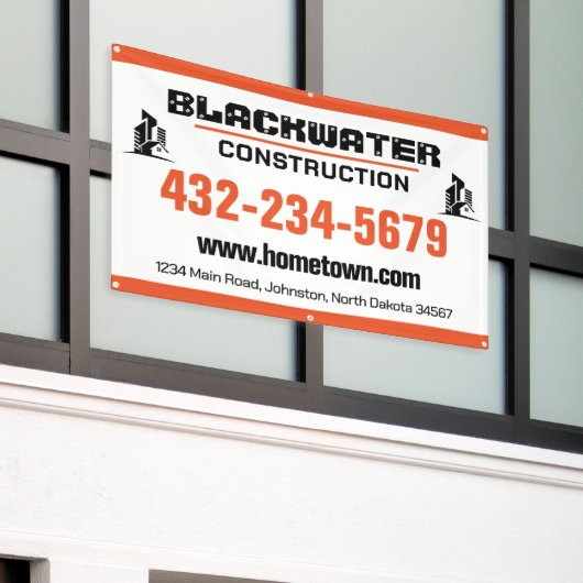 Bouwbedrijf Commercieel en residentieel Spandoek (Buitenkant Gebouw)