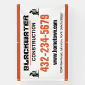 Bouwbedrijf Commercieel en residentieel Spandoek (Verticaal)