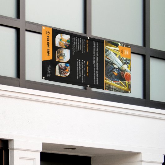 Bouwbedrijf Custom Banner (Buitenkant Gebouw)