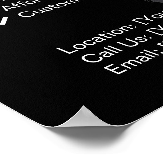 Bouwbedrijf Custom Poster (Hoek)