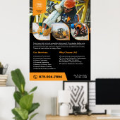 Bouwbedrijf Custom Poster (Thuiskantoor)