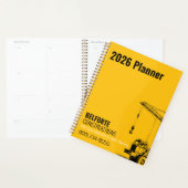 Bouwbedrijf, Geel & Zwart Kraanontwerp Planner (Display)