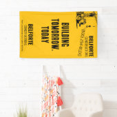 Bouwbedrijf | Gele Kraan Industrieel  Spandoek (Insitu)
