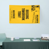 Bouwbedrijf | Gele Kraan Industrieel  Spandoek (Beurs)