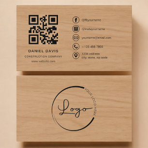 Bouwbedrijf Hout Professioneel QR Code Visitekaartje