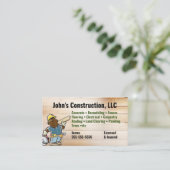 Bouwbedrijf Tool man Visitekaartje (Staand voorkant)