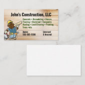 Bouwbedrijf Tool man Visitekaartje (Voorkant / Achterkant)