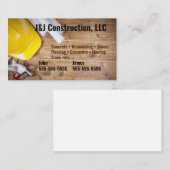 Bouwbedrijf Visitekaartje hout (Voorkant / Achterkant)