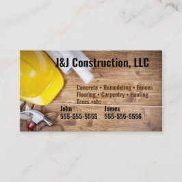 Bouwbedrijf Visitekaartje hout