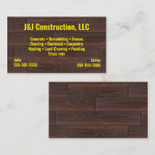 Bouwbedrijf Visitekaartje hout (Voorkant / Achterkant)