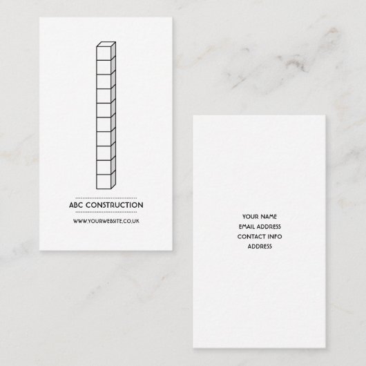 Bouwbedrijf Visitekaartje v2 (Voorkant / Achterkant)