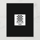 Bouwbedrijf voegt uw Logo zwart toe Flyer (Achterkant)