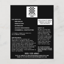 Bouwbedrijf voegt uw Logo zwart toe