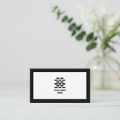 Bouwbedrijf voegt uw Logo zwart toe Visitekaartje (Staand voorkant)