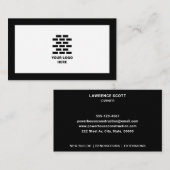 Bouwbedrijf voegt uw Logo zwart toe Visitekaartje (Voorkant / Achterkant)