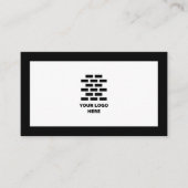 Bouwbedrijf voegt uw Logo zwart toe Visitekaartje (Voorkant)