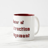 Bouwbeheer Tweekleurige Koffiemok (Voorkant rechts)